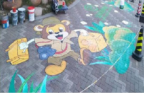 淳化夏季画地面彩绘会遇到的问题