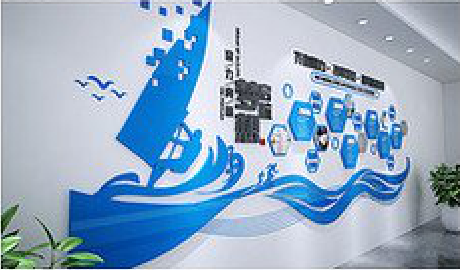 淳化海浪主题文化墙如何设计?