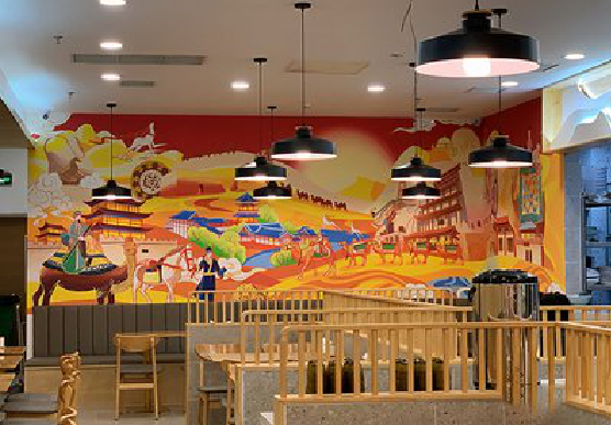 淳化商业空间彩绘介绍。