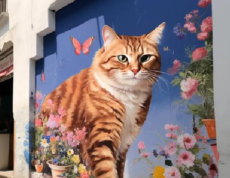 淳化自己绘制有个性的手绘墙