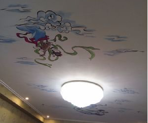 淳化如何快速绘制天花板上的手绘墙？